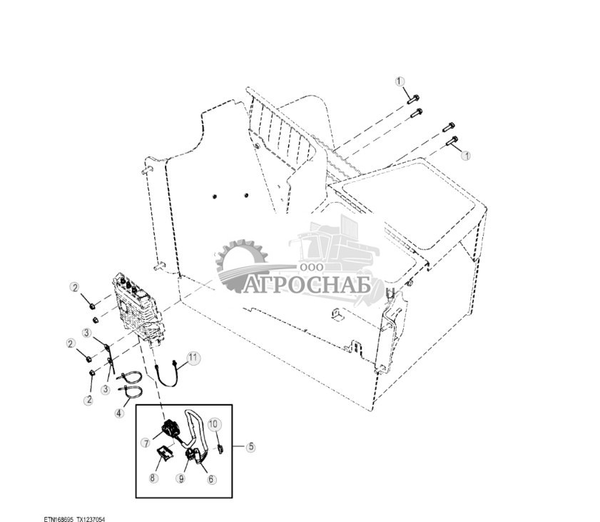 Жгут проводов JDLink™ 4G без контроллера спутникового модуля и модульного телематического шлюза - ST893441 450.jpg